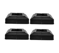 Beaupretty 4 pièces Lot de Embases Pied Poteau Plastique Cache Vis Dissimulé Protection Base Poteau Élégante pour Clôture Intérieure et Extérieure Durable Installation Facile
