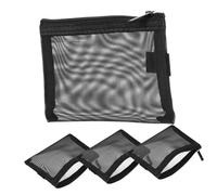 Beaupretty 4 pièces Lot Petites Trousses de Maquillage Transparentes Maille Sacs Cosmétiques Compacts et Porte-Rouges à Pratiques pour Voyage et Rangement Extérieur