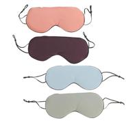 Beaupretty 4 pièces Masque de Sommeil Soie Glacée Couverture Oculaire et Respirante la Lumière pour Voyages Design Ergonomique pour Confort Optimal