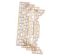 Beaupretty 4 Pièces Miniature Wood Beam Onlays for Dollhouse and Table Unfinished Chinese Architectural Model Kits with Layered Hanging Design
