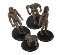 Beaupretty 4 Pièces Modèles Évolution Humaine Primitive Plastique Figurines Réalistes pour Enseignement à École Jouets Éducatifs pour Stimuler Intérêt des Histoire