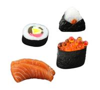 Beaupretty 4 pièces Modèles Sushi Réalistes Accessoires Décoration Cuisine et Photo Simulation Onigiri et Nigiri pour Restaurant et Vitrine