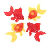 Beaupretty 4 pièces Ornements de Poissons Rouges Artificiels Flottants pour Décoration Aquarium Miniatures Réalistes Plastique pour Maison et Bureau
