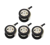 Beaupretty 4 Pièces Pas De Passif Mini-roues Roue Silencieuse Roulettes Pivotantes Roulettes Silencieuses Pu