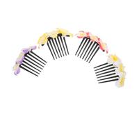 Beaupretty 4 Pièces Plumeria Rubra Barrettes hairpin hair clip Accessoires pour filles accessoire fete hair topper peignes à cheveux décoratifs peigne côté cheveux casque femme Plastique