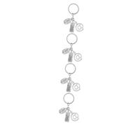 Beaupretty 4 Pièces porte-clés clavier souris cintre porte-clés pour le sac à main Ordinateur simple pendentif Accessoire ornement suspendu clé décor de sac à main Alliage de zinc