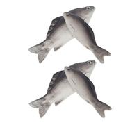 Beaupretty 4 Pièces PU Fake Fish Models for Food Photography and Kitchen Decoration Lifelike Artificial and Sea Fish Props Fade Resistant Colors