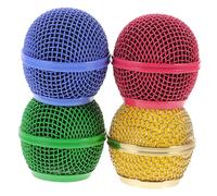 Beaupretty 4 pièces Remplacement pour Microphone de Colorées Or Rose Vert Bleu Accessoires pour Microphone Filaire Fil