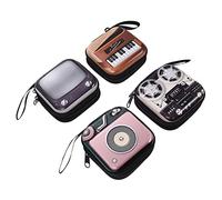 Beaupretty 4 Pièces Sac à Cartoon Change Purse Portable pour Garçon Fille de Portefeuilles Vintage Électroménagers Radio Projecteur Piano Électronique