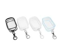 Beaupretty 4 Pièces Sac de Rangement Transparent pour avec Porte-clés Pochette Portable PVC Rigide pour Affichage et Protection de Peluches Compact et Stable pour Sorties Garçon Fille et