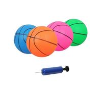 Beaupretty 4 pièces Set de Ballons de Basket Gonflables PVC avec Pompe pour Garçon Fille Garçons Filles Sportif et Facile à Gonfler pour Intérieur et Extérieur Couleur Couleur Aléatoire