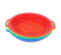 Beaupretty 4 Pièces Set de Tamis Maille Fine pour Sable et Sol Jouets de Plage pour Garçon Fille Outils de Jeu été Colorés Vert Bleu pour Jardinage Sable Fin et Jeux Extérieurs