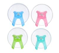 Beaupretty 4 Pièces Soucoupe Volante pour Hamster Roue Exercice Silencieuse Stable Sportif Interactif pour Gerbilles Rats Souris et Petits Mammifères Surface de Course Originale et Sécurisée
