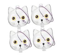 Beaupretty 4 Pièces Souvenir pour Poils de Chat Ornement Suspendu Chat Flacon de Conservation pour Poils Animal Bouteille Souvenir de Porte-clés Commémoratif