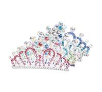 Beaupretty 4 pièces Tiara Garçon Fille Couronne Cristal Brillant pour Fête Anniversaire Accessoires de Cheveux avec Peigne pour Performances et Célébrations