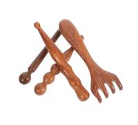 Beaupretty 4 Pièces Wooden Thai Massage Sticks Set For Full Body Reflexology Acupressure Foot Hand Face Neck Back Waist Massager