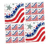 Beaupretty 40 Feuilles Serviettes Papier Motif National pour Fête de Indépendance Décorations de Fête Serviettes Colorées pour Événements et Réceptions