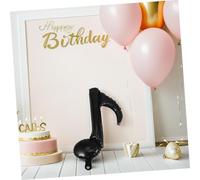 Beaupretty 40 Pièces Ballons en feuille musicale Ballons gonflables feuille d'aluminium Noir