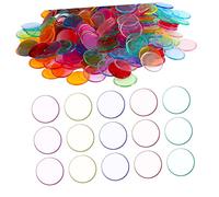 Beaupretty 400 pièces Chips de Bingo Colorés Transparente pour Jeux de Bingo Accessoires de Comptage et Éducation
