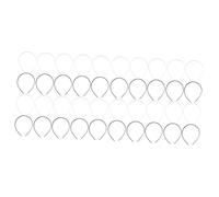 Beaupretty 40pièces Bandeaux Plastique Dur Noir Blanc Accessoires Capillaires Unisexes Pour Éviter Cheveux Désordre