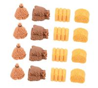 Beaupretty 40pièces Foin Décoratif Miniature Paille Artificielle pour Maison De Poupée Accessoires De Décoration pour Table d Automne Meules De Foin Miniatures pour Projets DIY