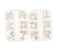 Beaupretty 48 Pièces Verre Ongles Transparent Flatback Charms DIY Stickers Décorations pour Mariage Fête et Usage Quotidien