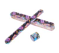 Beaupretty 48pièces Bracelets à Claquer Rock Rétro Lot De Pratiques Et Légers Pour Usage Quotidien Et Soirées à Thème Fer Et Pvc Style Années Pour Garçon Et Filles Dimensions