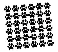 Beaupretty 49 pièces Autocollants Muraux Pattes de Chien pour Décoration Chambre Garçon Fille Stickers PVC Amovibles sans Résidus Décor pour et