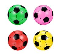 Beaupretty 4Pièces Ballons de Football Colorés Gonflables pour Garçon Fille Jouets de Plein Air Unisexe pour Jeux de Jardin et Piscine