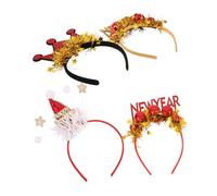 Beaupretty 4pièces Bandeau Année Étoile Pailleté Set De Coiffes De Fête Pour Événements De Nouvel An Accessoire Cheveux Réveillon