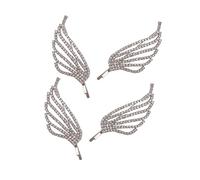 Beaupretty 4pièces Barrettes Ailes Ange Avec Strass Pour Mariage Anniversaire Halloween Cosplay Et Autres Occasions Spéciales De Pinces à Cheveux