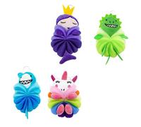 Beaupretty 4Pièces Boules de Mousse pour Garçon Fille Design Animaux de Dessin Accessoires de Bain Pratiques Mousse Riche et Agréable pour Bain pour et Filles