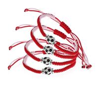 Beaupretty 4pièces Bracelets Tressés Réglables Pour Fans De Football De Style Sportif Et Durable Accessoire Pour Adultes