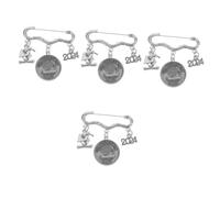 Beaupretty 4pièces Épinglette De Graduation Broche Thématique Pour Célébration Accessoire Élégant Pour Diplômés Souvenir De Fin Études