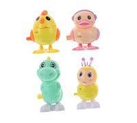 Beaupretty 4Pièces Jouets Horlogerie pour Garçon Fille Animaux Mécaniques Poulet Canard Abeille Dinosaure Jouets Colorés à Remonter pour Bébés et Garçon Fille