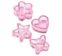 Beaupretty 4pièces Manucure Coupes à Art Forme De Fleur Cœur Et Récipients Élégants Pour Nail Art