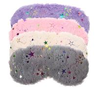 Beaupretty 4Pièces Masque de Peluche Doux Lot de Oculaires Adorables Lumière pour Voyages