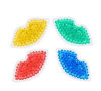 Beaupretty 4pièces Patchs de Soin Contour des Yeux Rafraîchissants Forme de Lèvres Macarons Masques Anti-ombres Anti-poches et Anti-gonflements Réutilisables Couleurs Disponibles