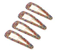 Beaupretty 4pièces Pinces à Cheveux Cristal Avec Barrettes Métal Accessoires Brillants Forme De Eau Pour Femmes Et Filles