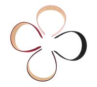 Beaupretty 4pièces -tête Femme Plastique Lot De Bandeaux Larges Couleur Rose Et Noir Accessoires Pour Cheveux Décontractés Et Fitness