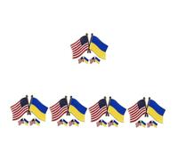 Beaupretty 5 Ensembles Broche À Double Drapeau Broche Drapeau National Épinglette De De Pays Nous Pour Vêtements Épinglette Du National 3 Pièces * 5