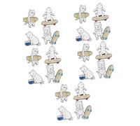 Beaupretty 5 ensembles Broche Chat Skateboard Épingles Chats Mélange De Formes Accessoires Pour Chat Jolie Broche Dessin Animé Broche Chat Fantaisie Épingle Pull Chaton 4 pièces * 5