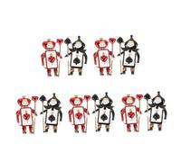 Beaupretty 5 ensembles Broche Soldat Broche Perle Décorations Flocon De Neige Épingles À Chapeau Épingles À Main En Cœur Badges Pour Vêtements En Vrac Épingles Pour 2 pièces * 5