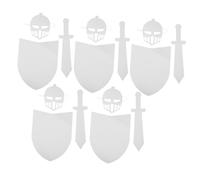 Beaupretty 5 Ensembles Diy Fantasy Role Play Gear Cardboard Mask Lightweight Paintable Costume Accessories For Halloween Party And Classroom Activities