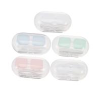 Beaupretty 5 Ensembles Étui à Lentilles de Contact Transparent Portable de Boîtes de Rangement pour Lentilles Invisibles Étanches et pour Voyage et Stockage Couleurs Mélangées