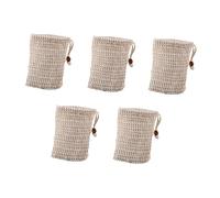 Beaupretty 5 Pièces à épurateur de bain moussant de pochette à à cordon poche à dry bag de séchage en filet à bulles maille de à la main sisal