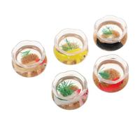 Beaupretty 5 Pièces Aquarium Simulation Fish Model Set Miniature Fish Tank Decorations for Dollhouse Accessories and Micro Landscape Ornaments