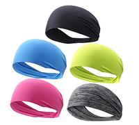 Beaupretty 5 Pièces bandana de sport bandeaux de maquillage bandeaux de basket maquillage bandeau hair charms hair toppers headband bandeau de cheveux accessoires pour cheveux soie de lait