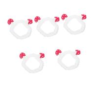 Beaupretty 5 Pièces Bandeau hair charms hair toppers bandeau headband head band bandanas facial x de de soin de la peau flanelle blanche