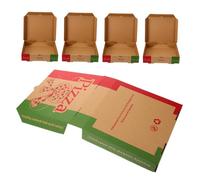 Beaupretty 5 Pièces Boîtes à Pizza Carton Pliables Conteneurs de Rangement Anti-graisse pour Emporter Emballages Pizzas pour Restaurants Fêtes et Événements Plein Air
